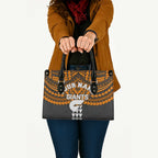Personalized GWS Giants Leather Bag Polynesian Tribal Pattern Heritage Football