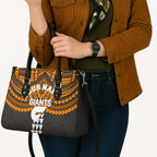 Personalized GWS Giants Leather Bag Polynesian Tribal Pattern Heritage Football