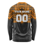 Personalized GWS Giants Long Sleeve Shirt Polynesian Tribal Pattern Heritage Football