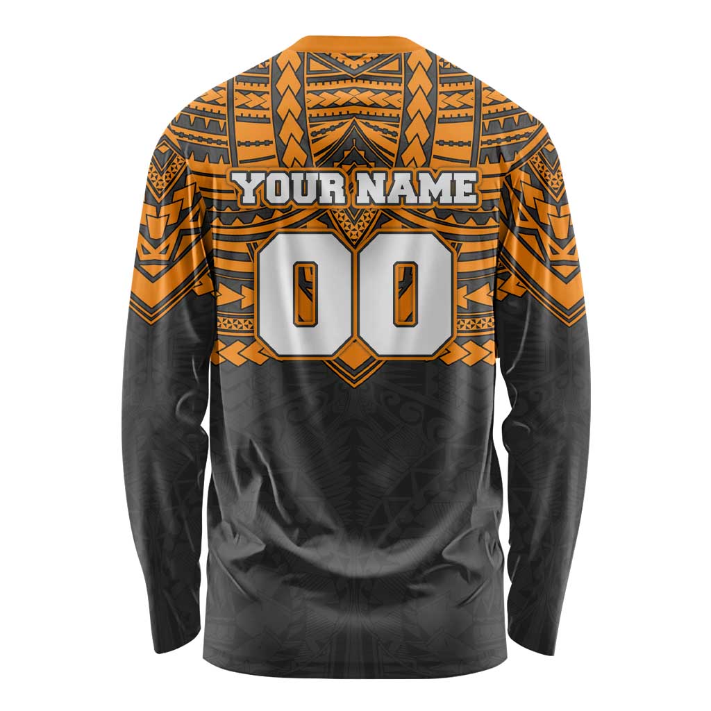 Personalized GWS Giants Long Sleeve Shirt Polynesian Tribal Pattern Heritage Football