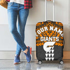 Personalized GWS Giants Luggage Cover Polynesian Tribal Pattern Heritage Football