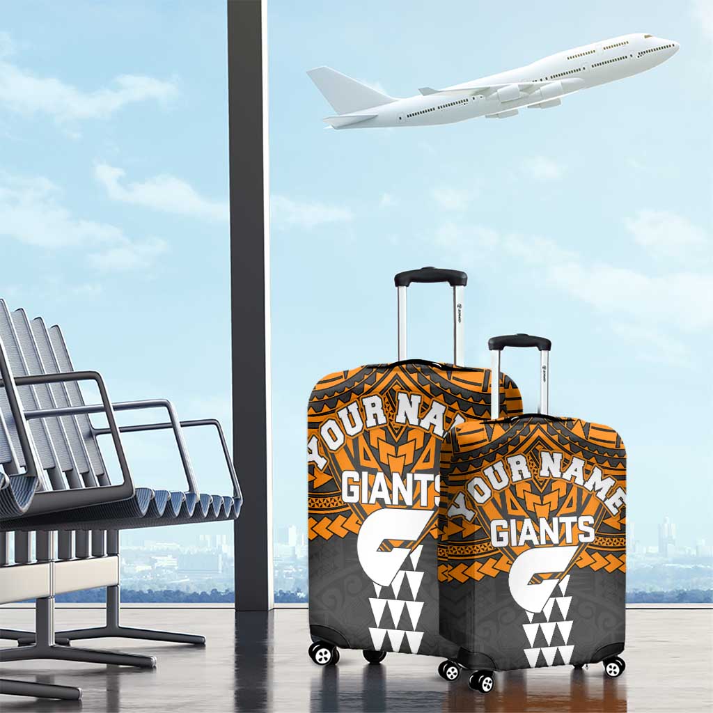 Personalized GWS Giants Luggage Cover Polynesian Tribal Pattern Heritage Football