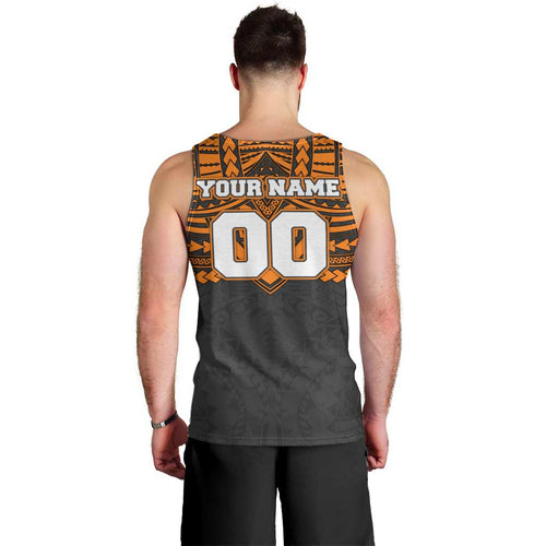 Personalized GWS Giants Men Tank Top Polynesian Tribal Pattern Heritage Football