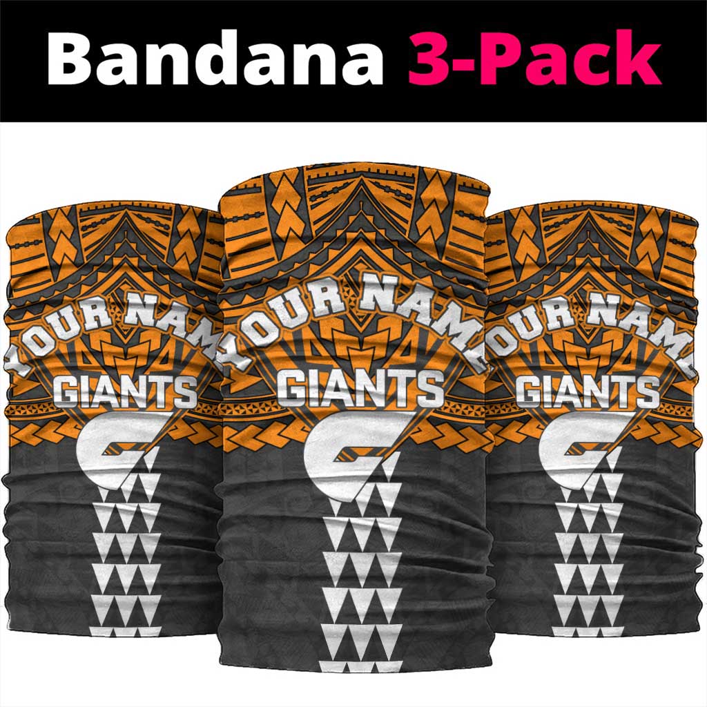 Personalized GWS Giants Neck Gaiter Polynesian Tribal Pattern Heritage Football