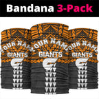 Personalized GWS Giants Neck Gaiter Polynesian Tribal Pattern Heritage Football