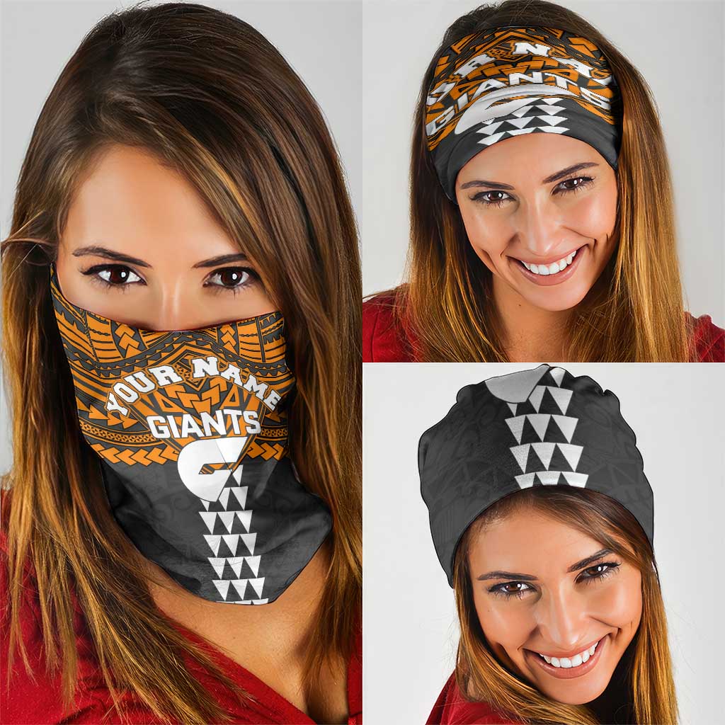 Personalized GWS Giants Neck Gaiter Polynesian Tribal Pattern Heritage Football