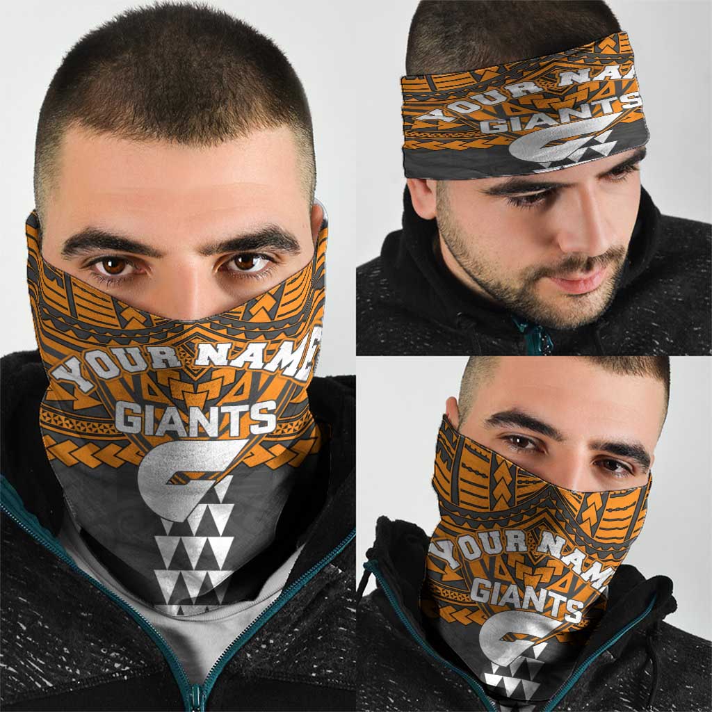 Personalized GWS Giants Neck Gaiter Polynesian Tribal Pattern Heritage Football