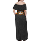 Personalized GWS Giants Off Shoulder Maxi Dress Polynesian Tribal Pattern Heritage Football