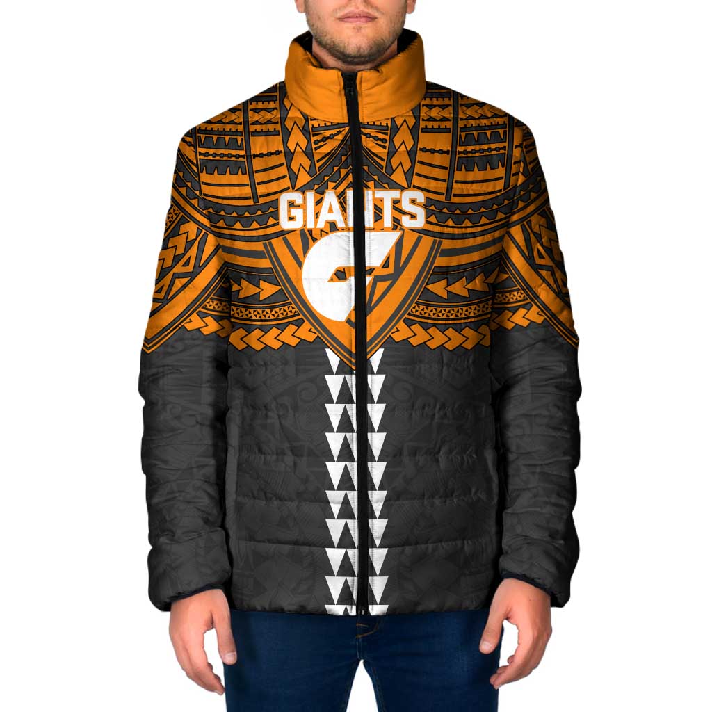 Personalized GWS Giants Padded Jacket Polynesian Tribal Pattern Heritage Football