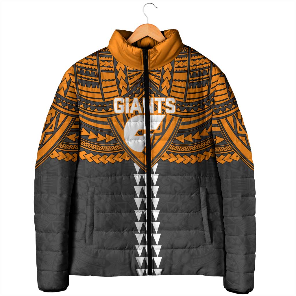 Personalized GWS Giants Padded Jacket Polynesian Tribal Pattern Heritage Football