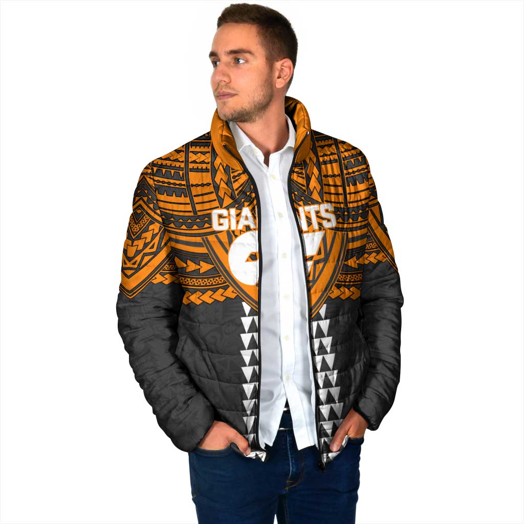 Personalized GWS Giants Padded Jacket Polynesian Tribal Pattern Heritage Football