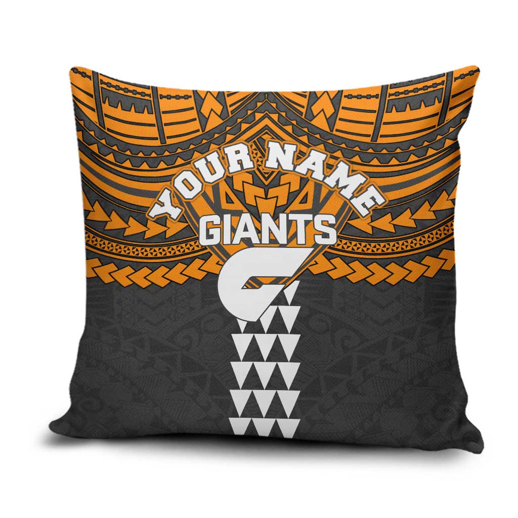 Personalized GWS Giants Pillow Cover Polynesian Tribal Pattern Heritage Football
