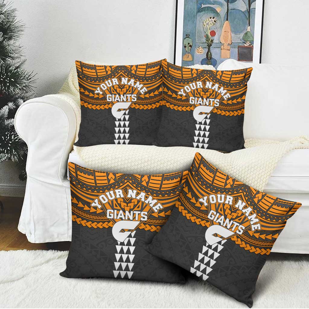 Personalized GWS Giants Pillow Cover Polynesian Tribal Pattern Heritage Football