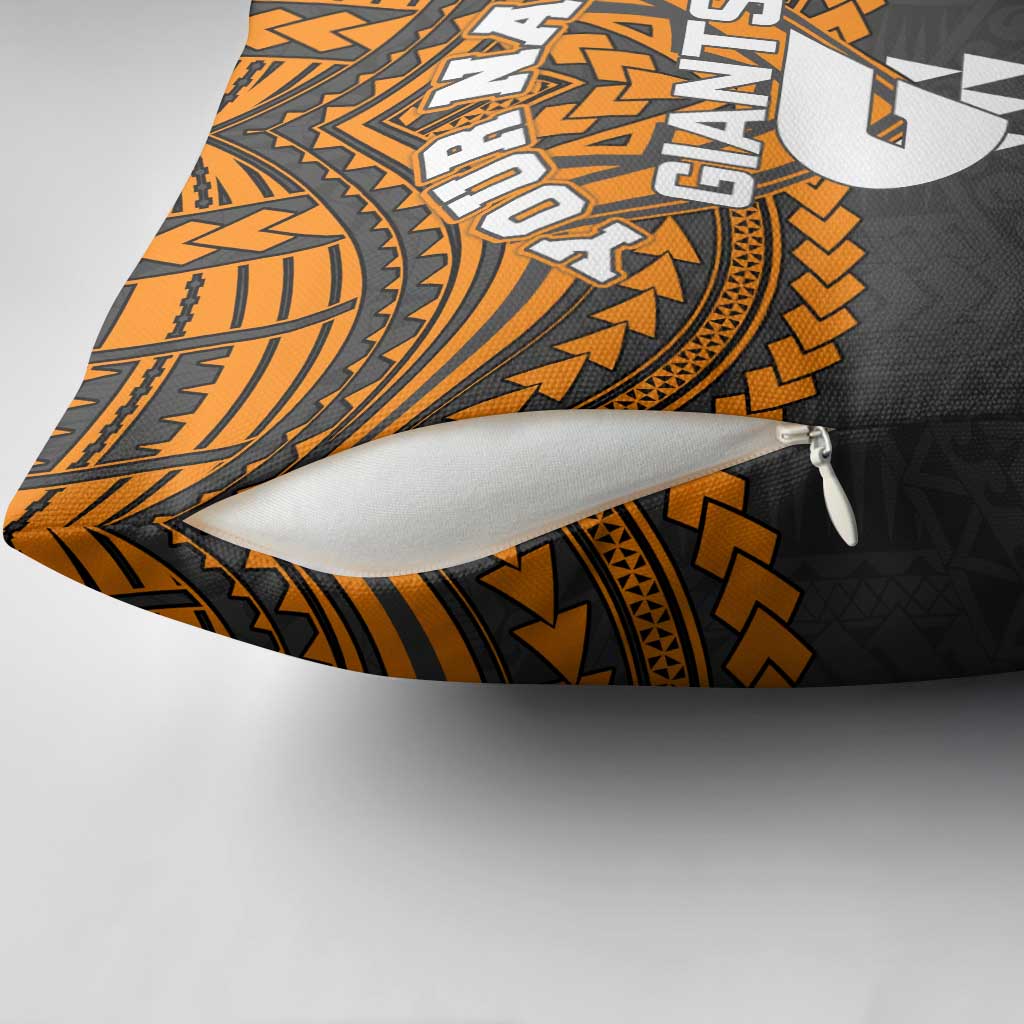 Personalized GWS Giants Pillow Cover Polynesian Tribal Pattern Heritage Football