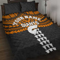 Personalized GWS Giants Quilt Bed Set Polynesian Tribal Pattern Heritage Football
