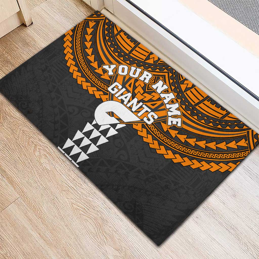 Personalized GWS Giants Rubber Doormat Polynesian Tribal Pattern Heritage Football