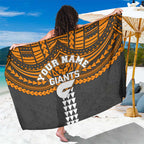 Personalized GWS Giants Sarong Polynesian Tribal Pattern Heritage Football