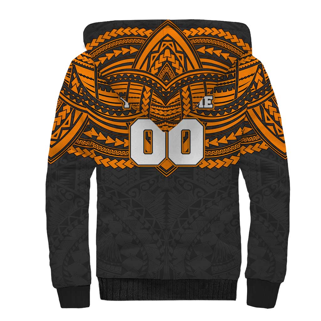 Personalized GWS Giants Sherpa Hoodie Polynesian Tribal Pattern Heritage Football