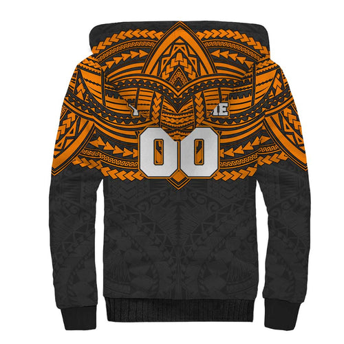 Personalized GWS Giants Sherpa Hoodie Polynesian Tribal Pattern Heritage Football