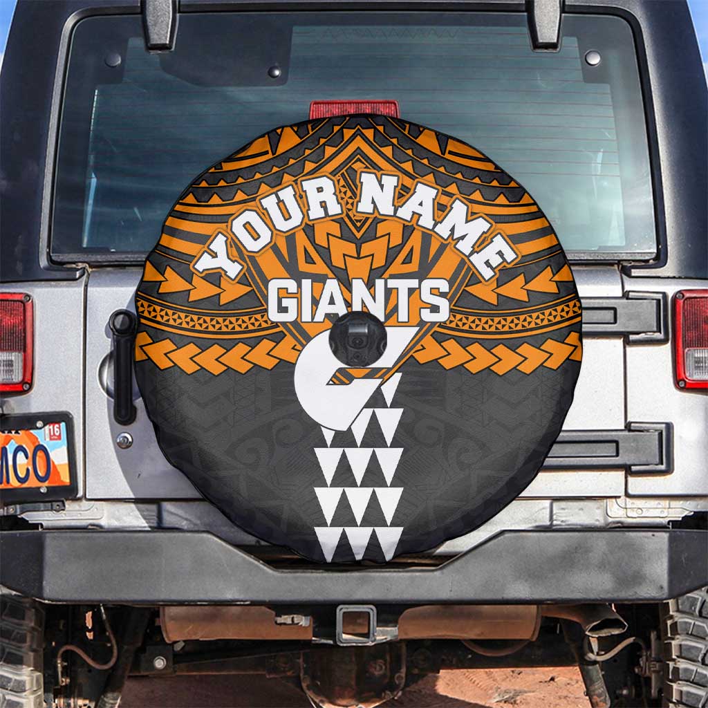 Personalized GWS Giants Spare Tire Cover Polynesian Tribal Pattern Heritage Football