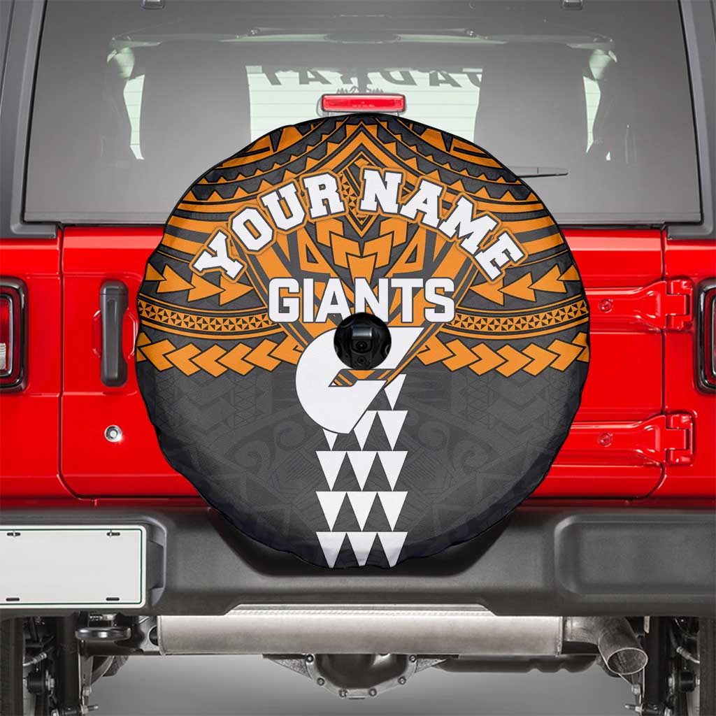 Personalized GWS Giants Spare Tire Cover Polynesian Tribal Pattern Heritage Football