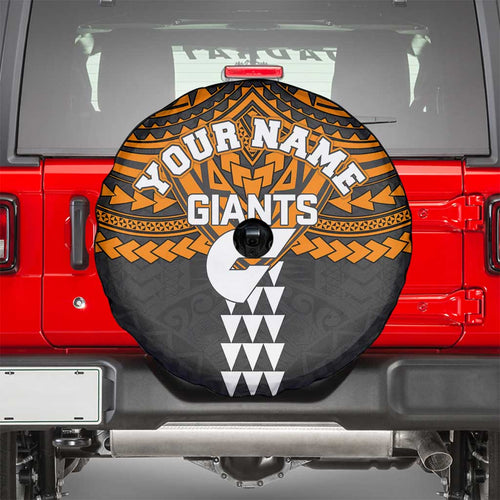 Personalized GWS Giants Spare Tire Cover Polynesian Tribal Pattern Heritage Football