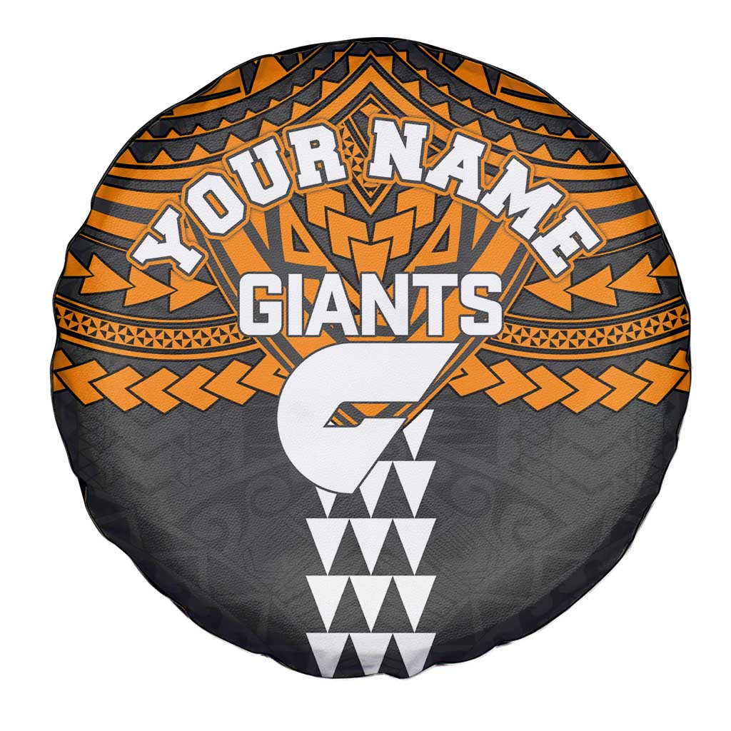 Personalized GWS Giants Spare Tire Cover Polynesian Tribal Pattern Heritage Football