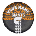 Personalized GWS Giants Spare Tire Cover Polynesian Tribal Pattern Heritage Football