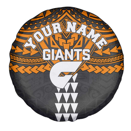 Personalized GWS Giants Spare Tire Cover Polynesian Tribal Pattern Heritage Football