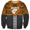 Personalized GWS Giants Sweatshirt Polynesian Tribal Pattern Heritage Football