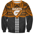 Personalized GWS Giants Sweatshirt Polynesian Tribal Pattern Heritage Football