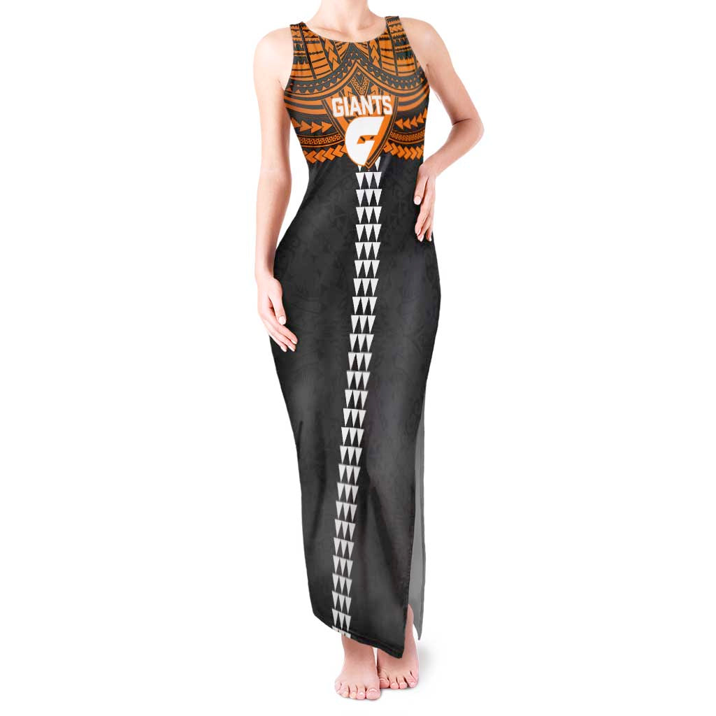 Personalized GWS Giants Tank Maxi Dress Polynesian Tribal Pattern Heritage Football
