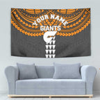 Personalized GWS Giants Tapestry Polynesian Tribal Pattern Heritage Football