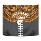 Personalized GWS Giants Tapestry Polynesian Tribal Pattern Heritage Football