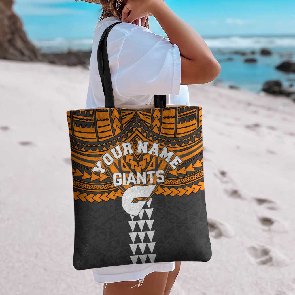 Personalized GWS Giants Tote Bag Polynesian Tribal Pattern Heritage Football