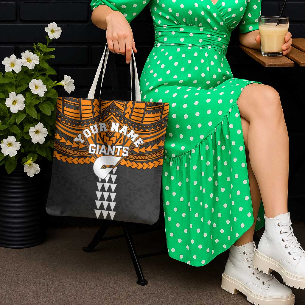 Personalized GWS Giants Tote Bag Polynesian Tribal Pattern Heritage Football