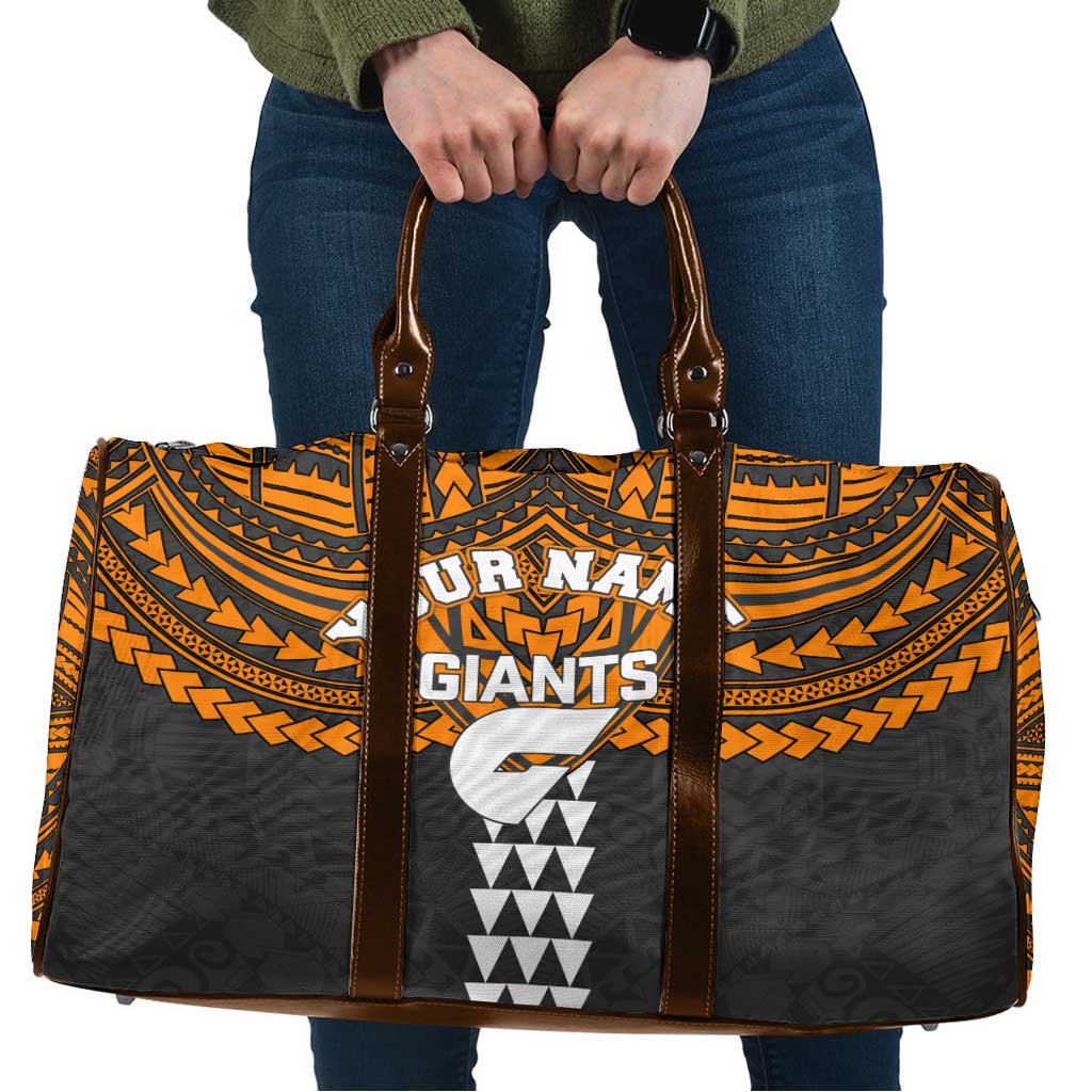 Personalized GWS Giants Travel Bag Polynesian Tribal Pattern Heritage Football