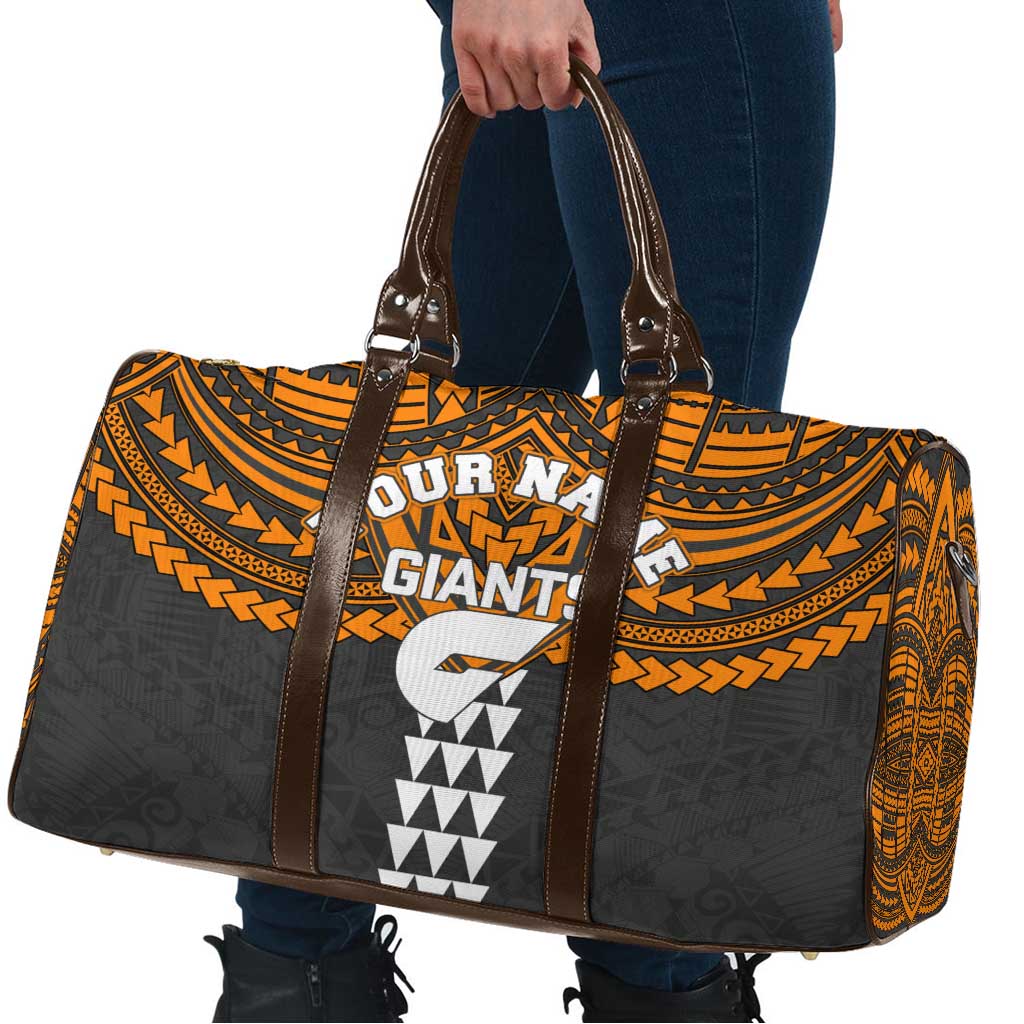 Personalized GWS Giants Travel Bag Polynesian Tribal Pattern Heritage Football