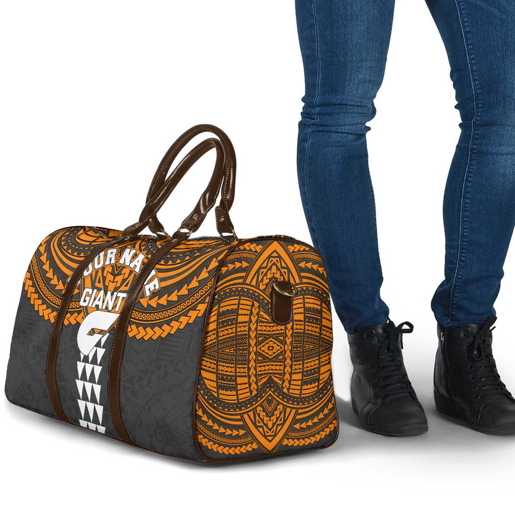 Personalized GWS Giants Travel Bag Polynesian Tribal Pattern Heritage Football