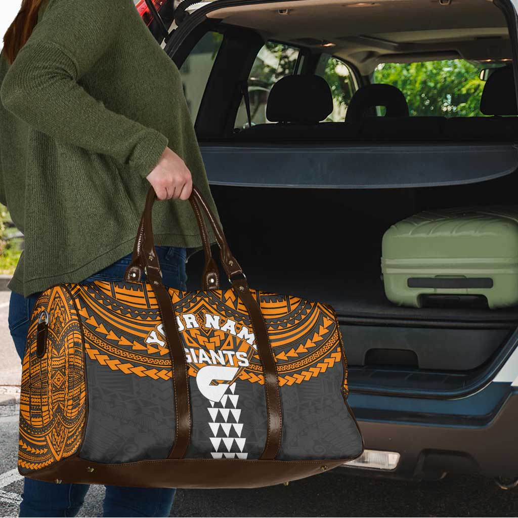 Personalized GWS Giants Travel Bag Polynesian Tribal Pattern Heritage Football