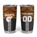 Personalized GWS Giants Tumbler Cup Polynesian Tribal Pattern Heritage Football