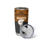Personalized GWS Giants Tumbler Cup Polynesian Tribal Pattern Heritage Football