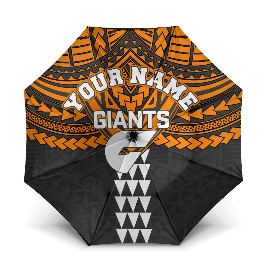 Personalized GWS Giants Umbrella Polynesian Tribal Pattern Heritage Football