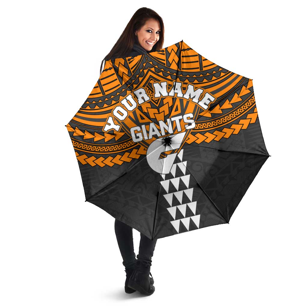 Personalized GWS Giants Umbrella Polynesian Tribal Pattern Heritage Football