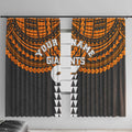 Personalized GWS Giants Window Curtain Polynesian Tribal Pattern Heritage Football