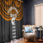 Personalized GWS Giants Window Curtain Polynesian Tribal Pattern Heritage Football