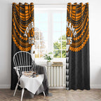 Personalized GWS Giants Window Curtain Polynesian Tribal Pattern Heritage Football