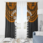 Personalized GWS Giants Window Curtain Polynesian Tribal Pattern Heritage Football