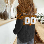 Personalized GWS Giants Women Casual Shirt Polynesian Tribal Pattern Heritage Football