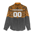 Personalized GWS Giants Women Casual Shirt Polynesian Tribal Pattern Heritage Football
